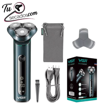 Maquina Afeitadora Vgr V-310 Recargable Usb 3 Cabezas