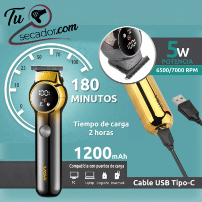 Máquina Patillera De Corte Profesional VGR V-989 Dorada - Imagen 2